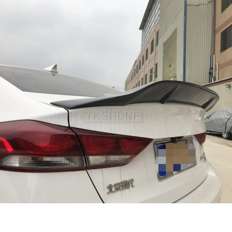 Hyundai Elantra spoiler 2017 - 2019 High Quality carbon fiber spoiler Car Rear Wing