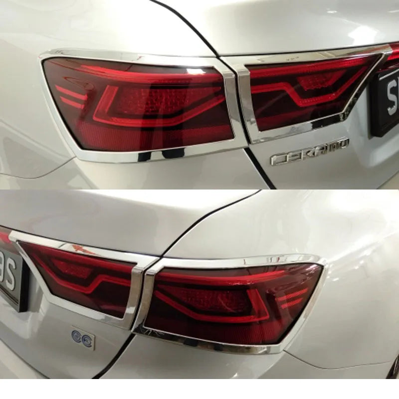 For Kia Forte 2019 - 2021 GT, GT-Line, S Tail Light Lights Lamp Cover Trim Plastic Chrome