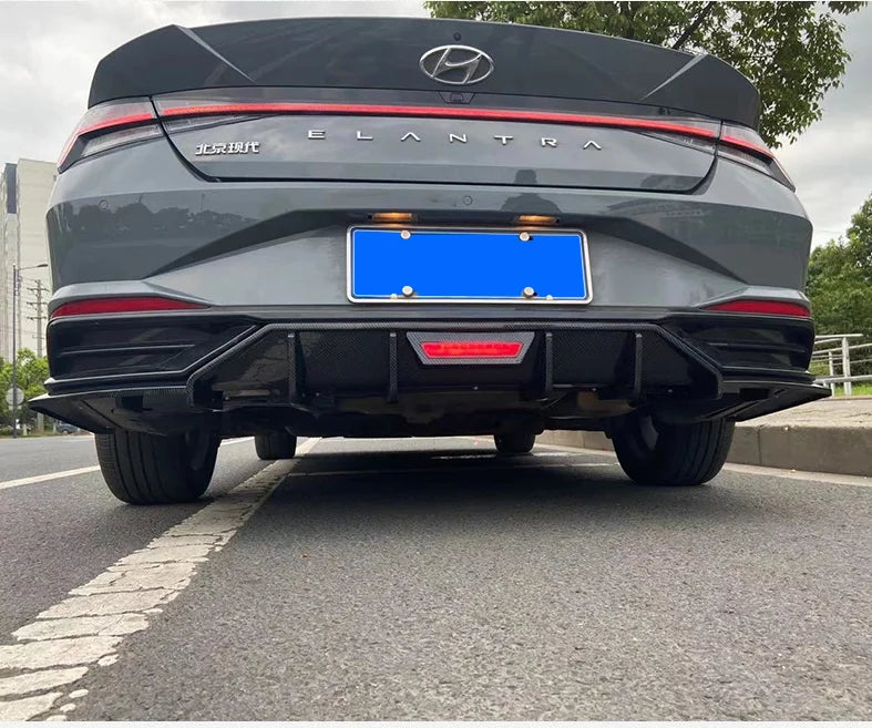 For Hyundai Elantra 2020 - 2022 Rear Spoiler Rear Diffuser Bumper Lip