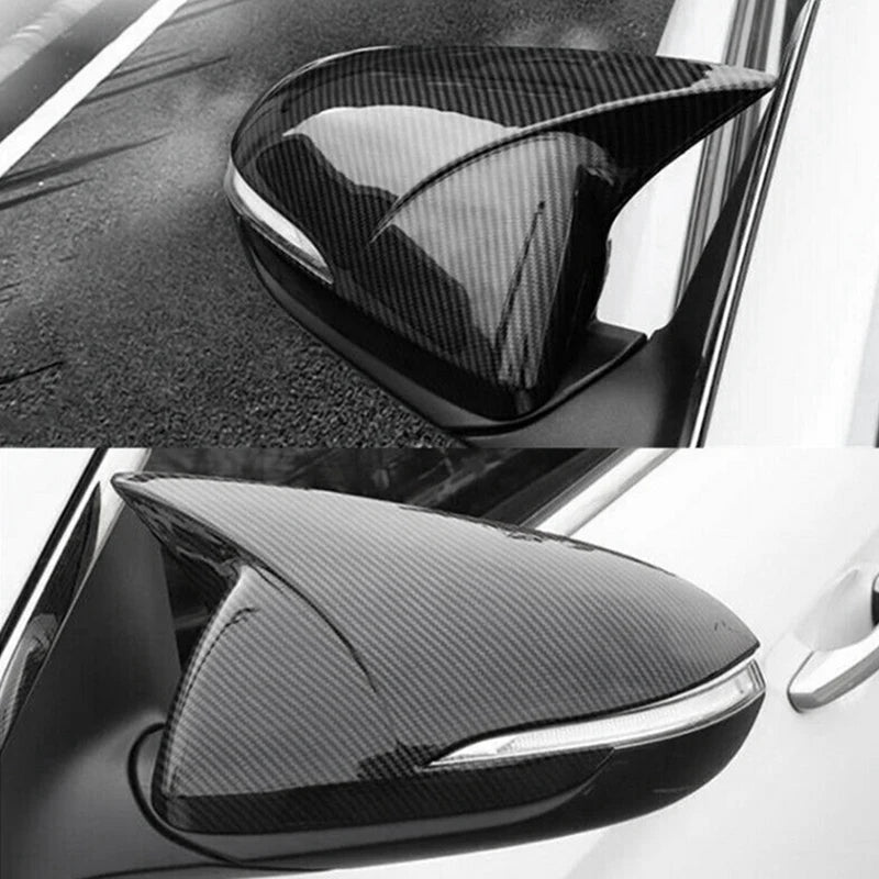 Carbon Fiber Side Door Rearview Mirror Cover Trim Cap Hyundai Elantra 2016-2019