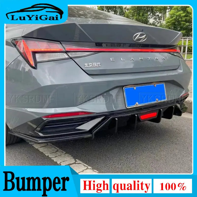 For Hyundai Elantra 2020 - 2022 Rear Spoiler Rear Diffuser Bumper Lip