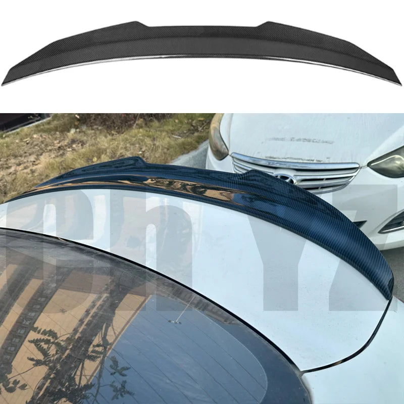 Trunk Boot Lid Duck Tail Lip Spoiler Wings For Kia Forte 2019-2024 Real Carbon Fiber PSM Rear Spoiler